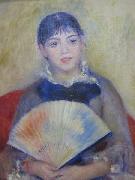 Pierre-Auguste Renoir Young Women with a Fan oil painting artist
